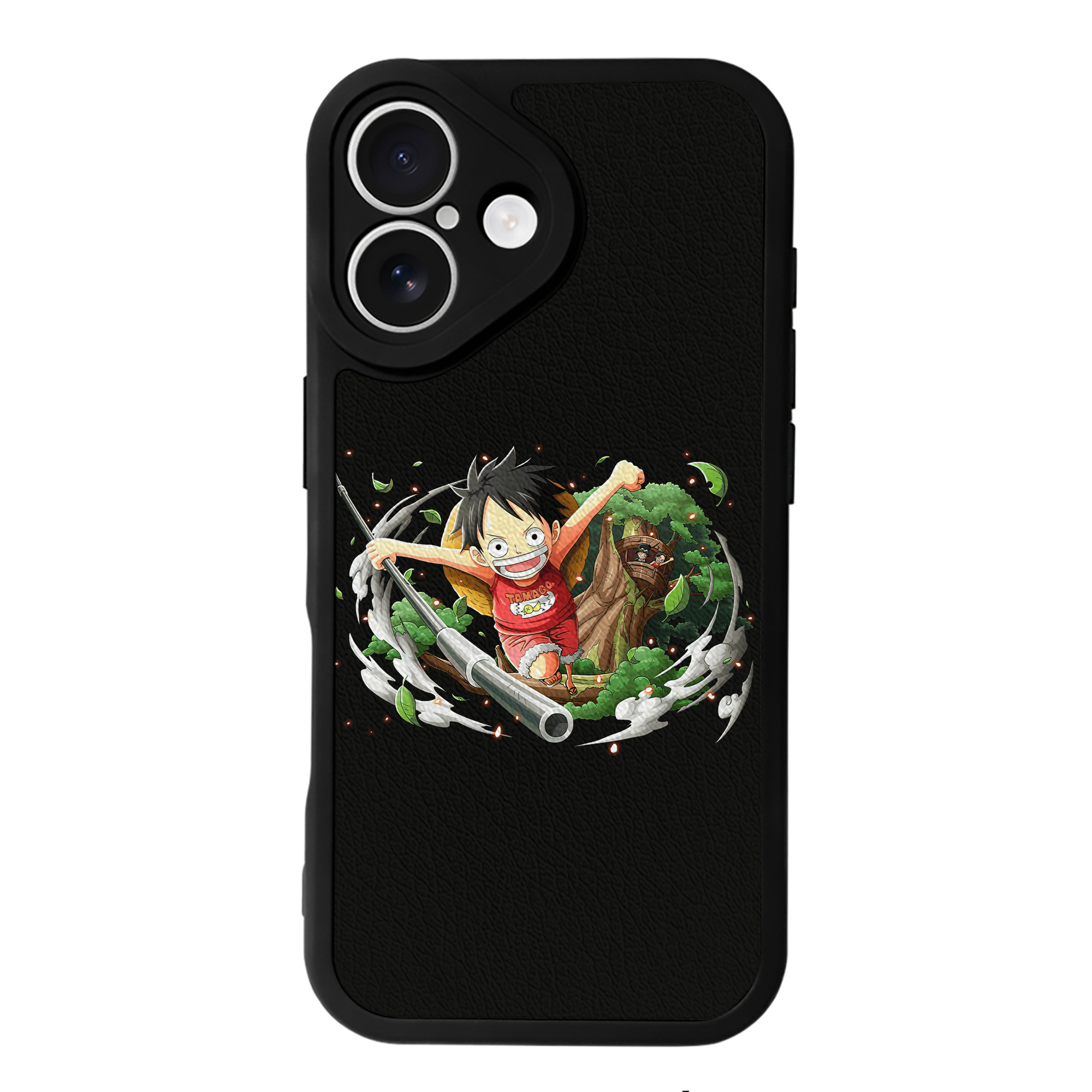 （画像用） ワンピース モンキー・D・ルフィ ONE PIECE Monkey D. Luffy 【iPhone 16シリーズ対応】シリコンスマホケース（レザー調） 材質：シリコン